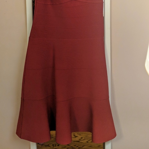 Guess Red Bandage Dress with Peplum Trim - Small - Picture 2 of 5